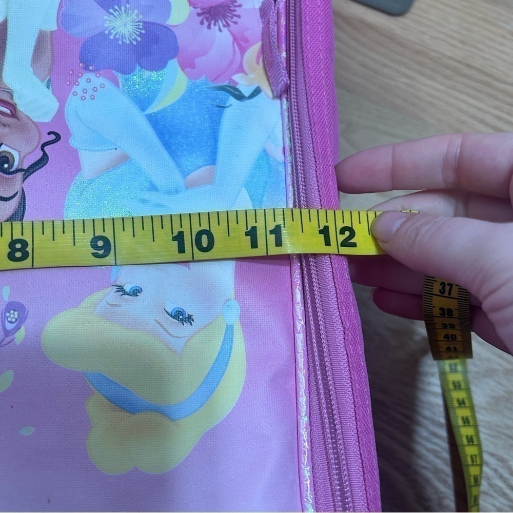 Disney Princess Suitcase Roller Bag Pink Kids Cinderella Tiana Belle Aurora - Picture 10 of 10
